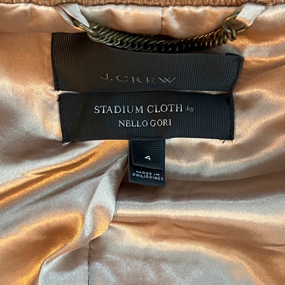 J.Crew Chateau Parka Jacket Italian Stadium-Cloth Wool ACORN Size 4 - Picture 5 of 7